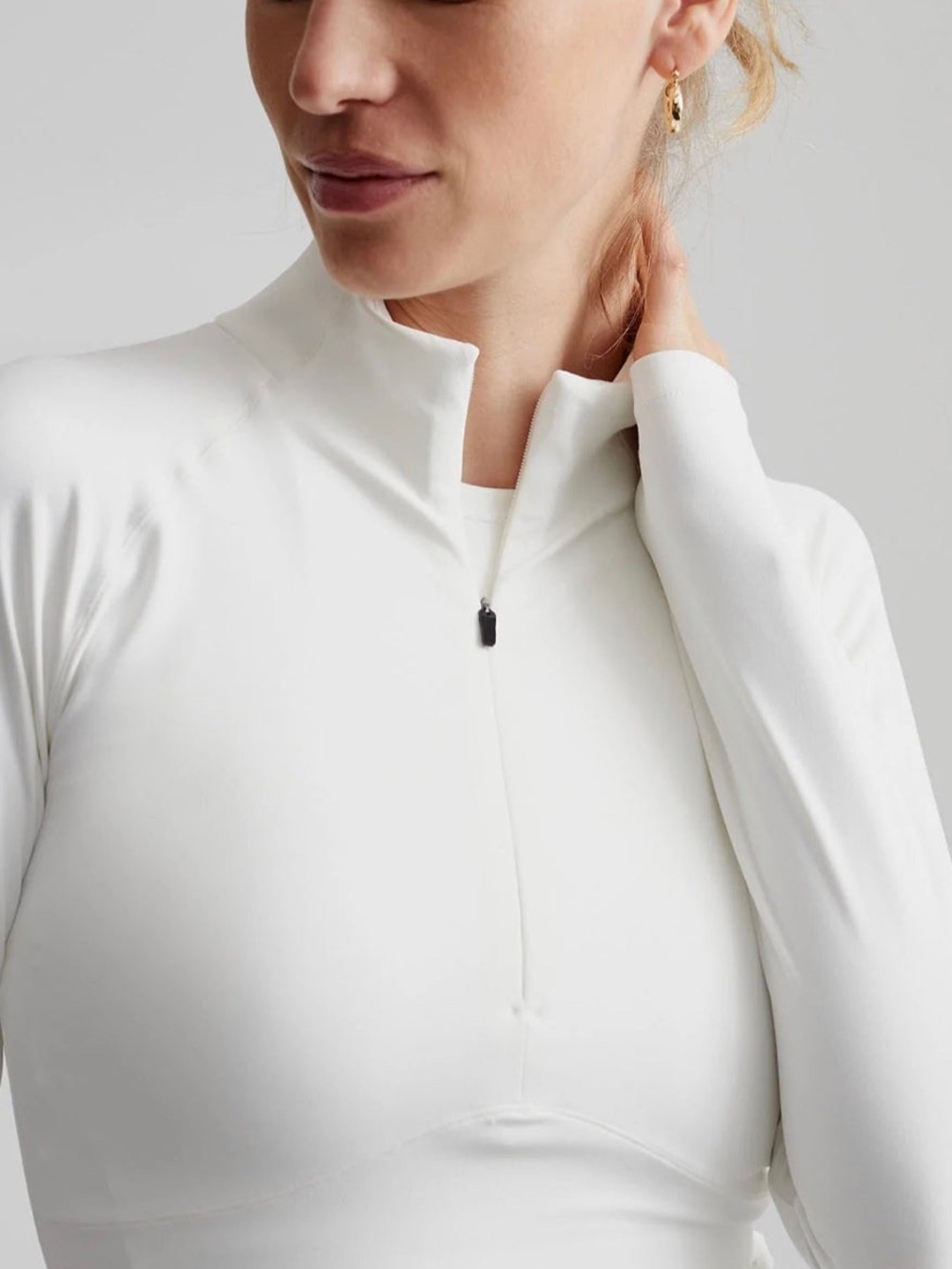 Varley Helena Mid Layer White Half Zip Performance Top Size S - Picture 2 of 10